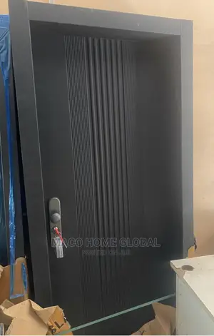 3ft by 7ft Steel Door. Black Color