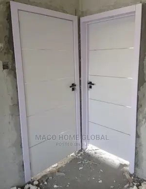 840 HDF Wooden Door White Color