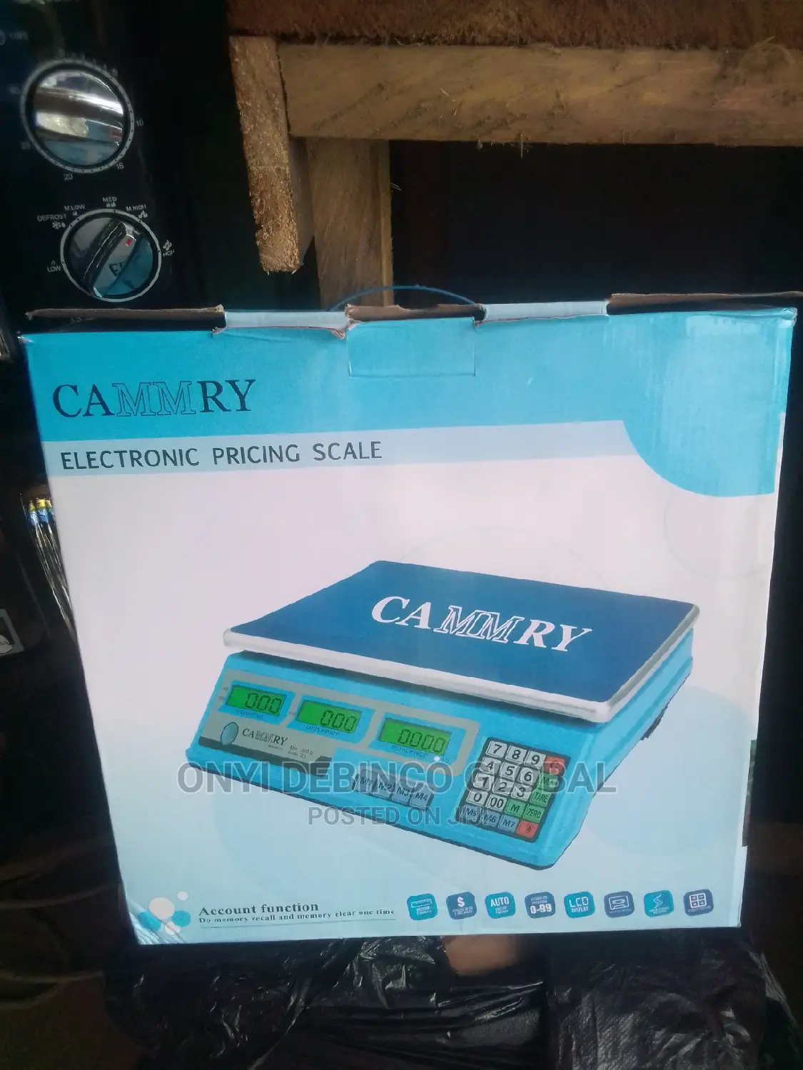 Carmmy 40kg Rechargeable Digital Scale + Led Light - Blue