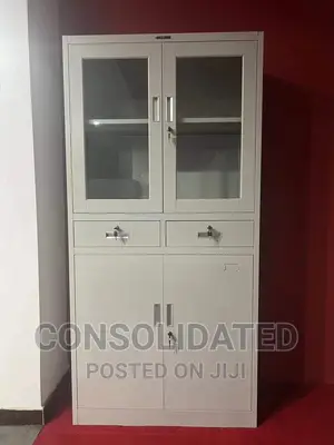Metal Bookshelf ( Half Glass)