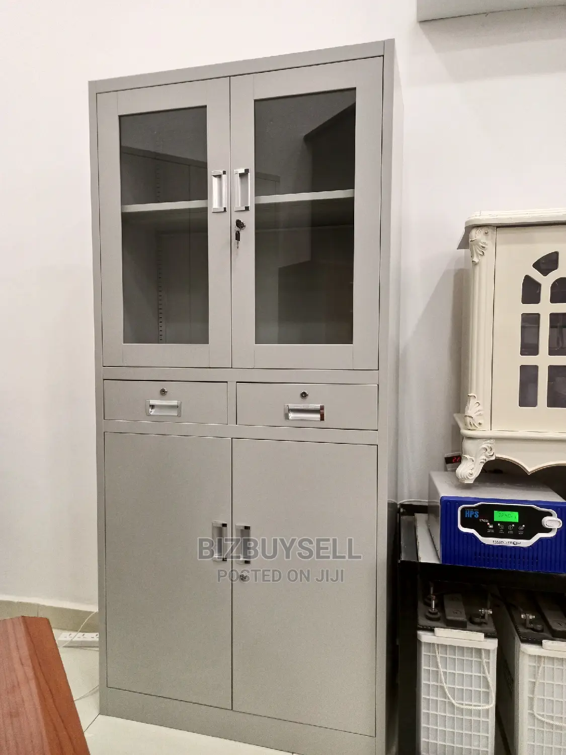 Office Full Height File Cabinet (With Glass)