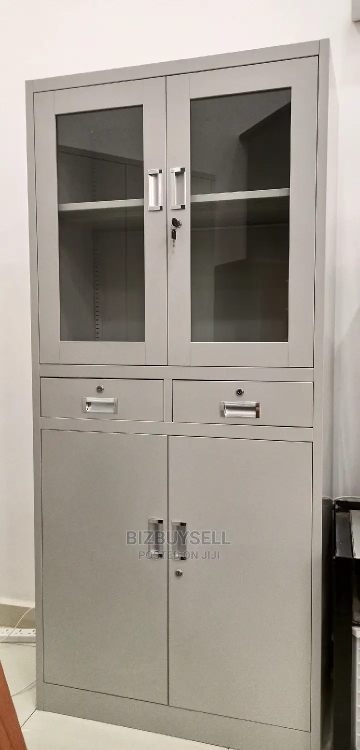 Office Full Height File Cabinet (With Glass)