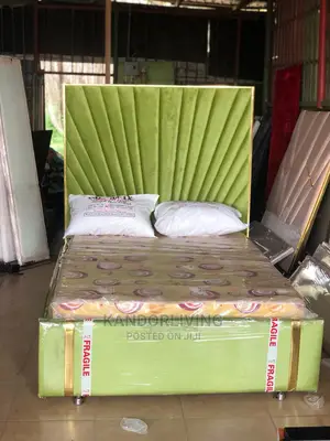 Bed Frame With Mattress/2 Pillows