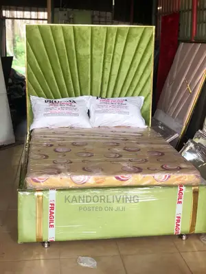 Bed Frame With Mattress/2 Pillows