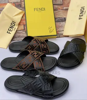 Fendi Leather Slipers