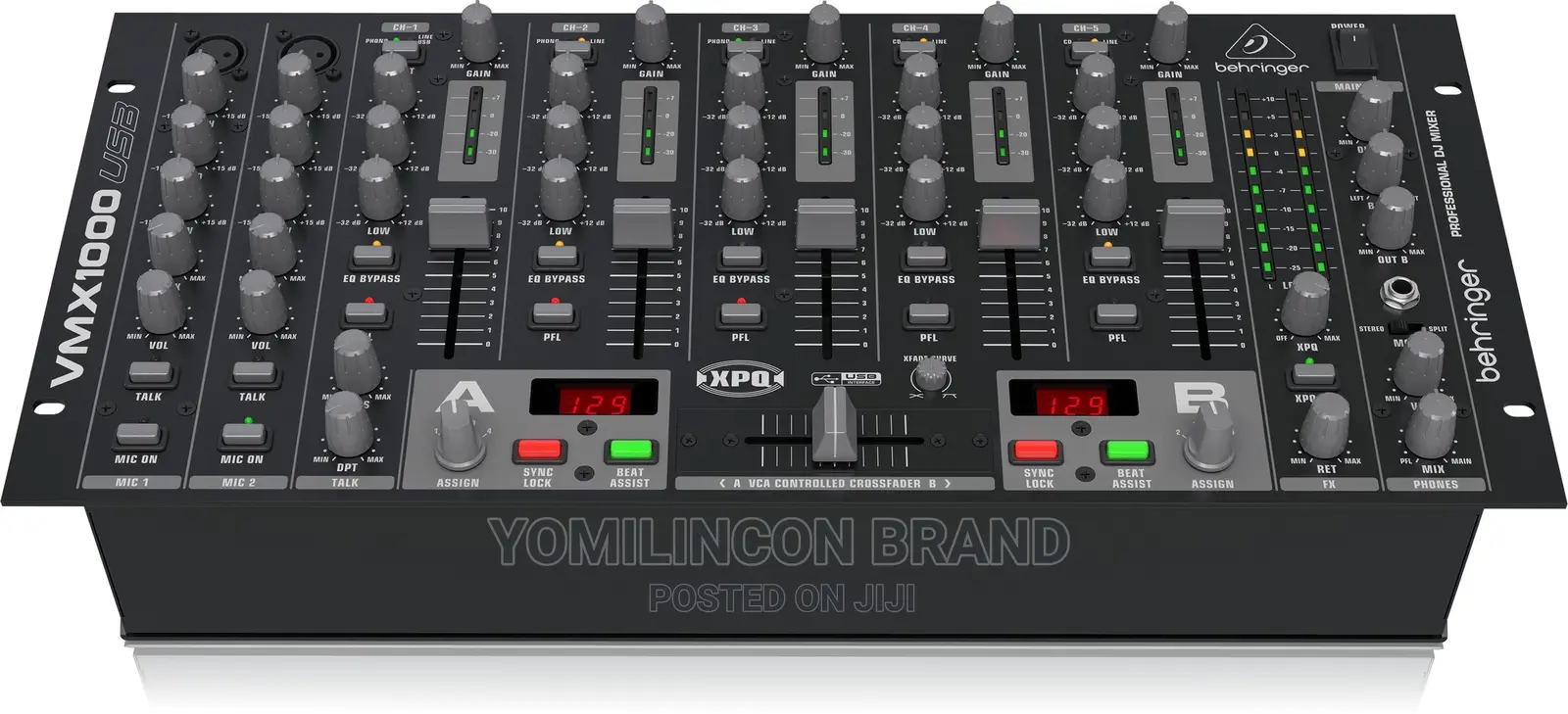 Behringer Pro Mixer VMX1000USB 5-Channel DJ Mixer.