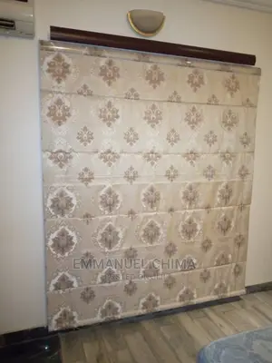 Roman Blind With Curtain