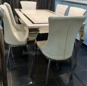 Executive Gucci Classic Marble Dining Table With Chairs