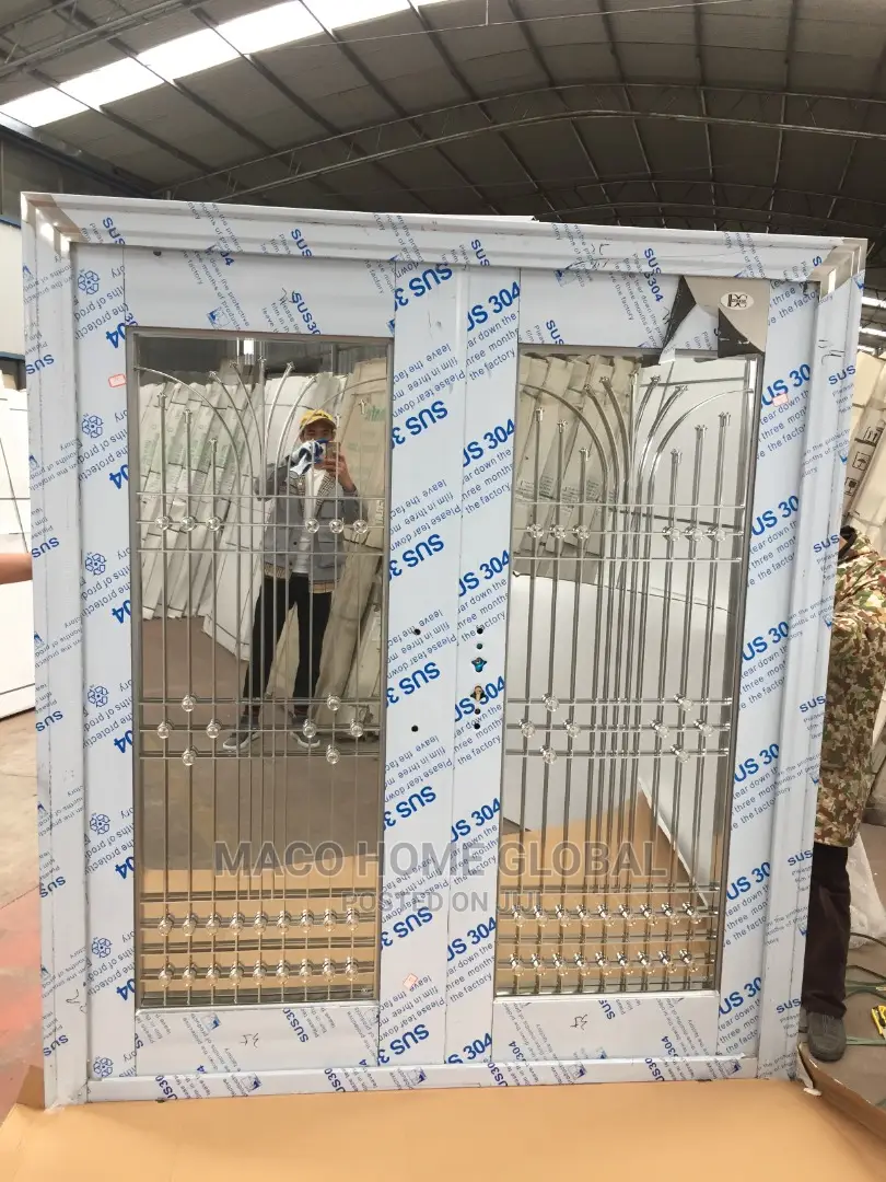 6ft by 7ft Stainless Glass Door