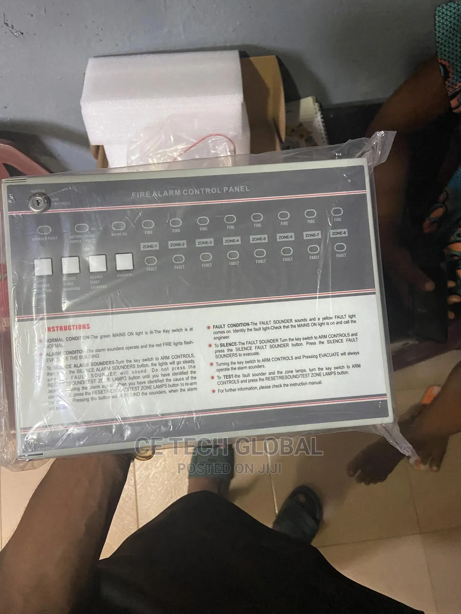 8 Zone Fire Alarm Panel
