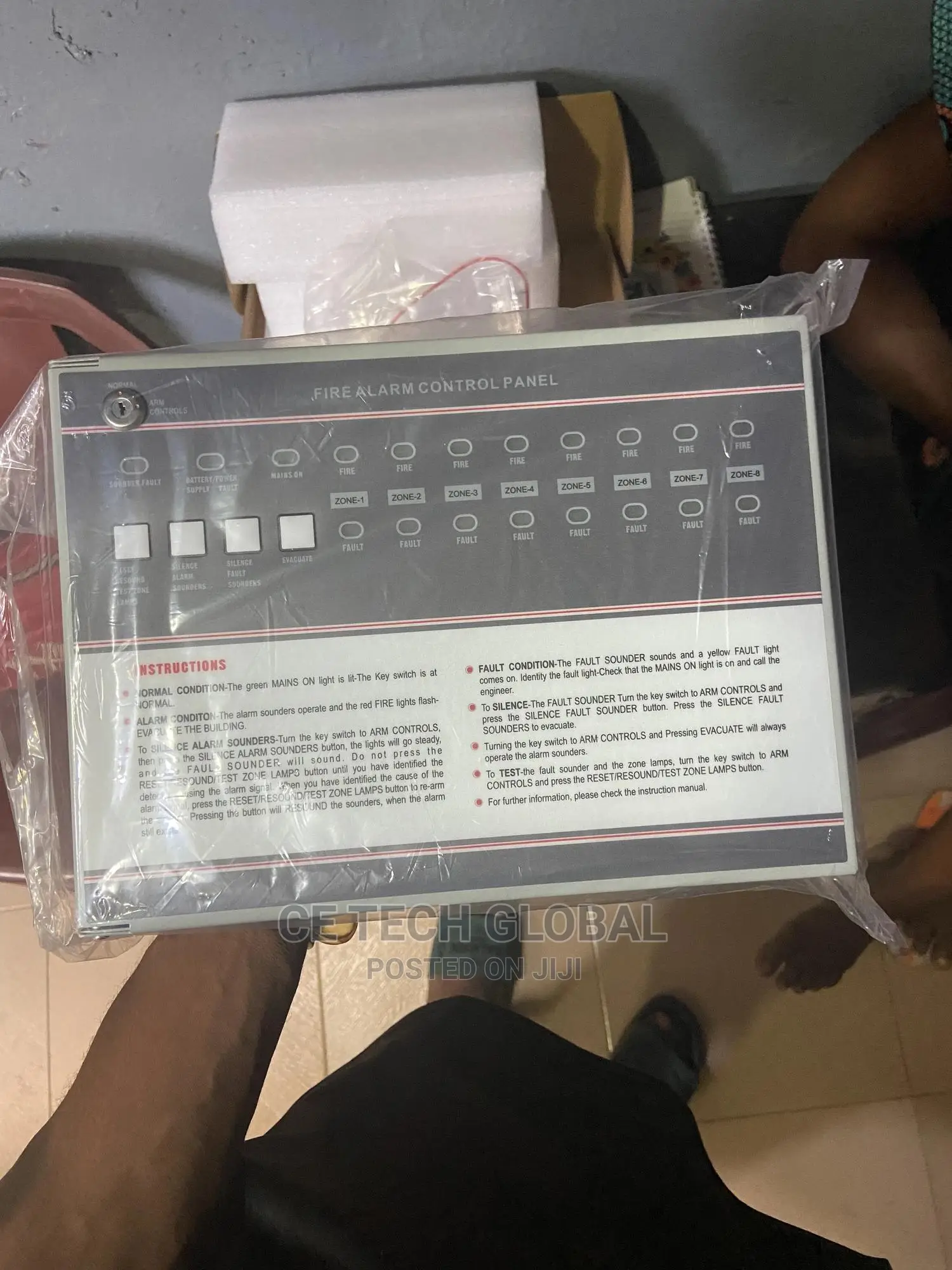 8 Zone Fire Alarm Panel