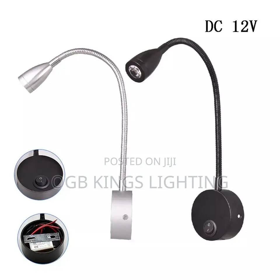 LED Bedside Book Light Flexible Hose 3w
