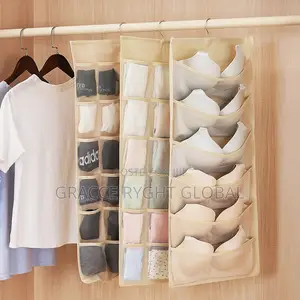 Underwear Organizer With Mesh Pockets Rotating Hanger