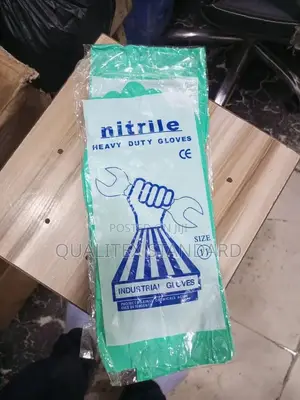Heavy Duty Nitrile Gloves Green Colour