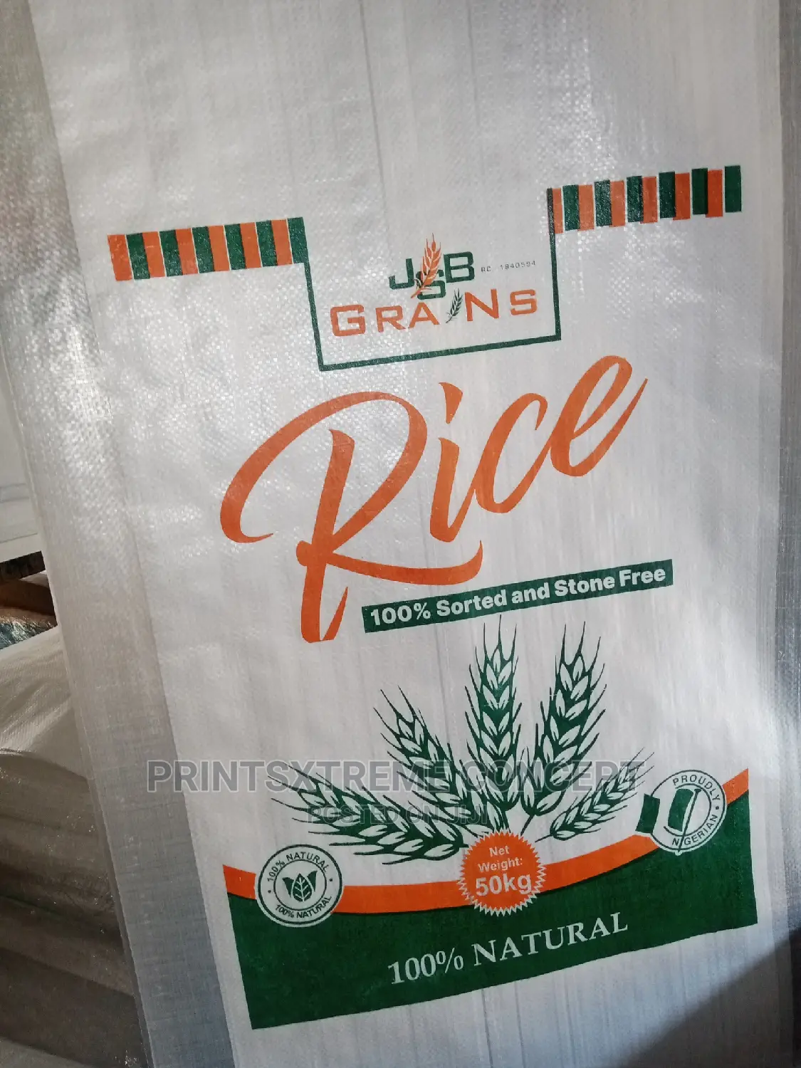Rice and Garri Sack Printing for Product Packaging