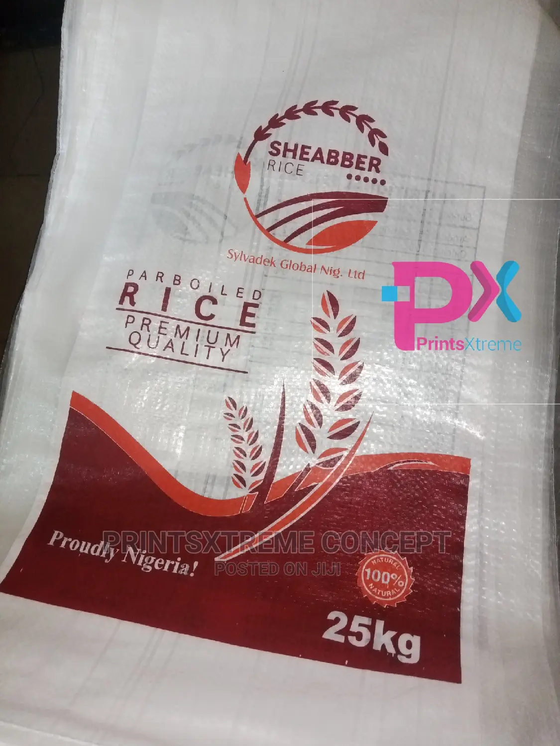 Rice and Garri Sack Printing for Product Packaging