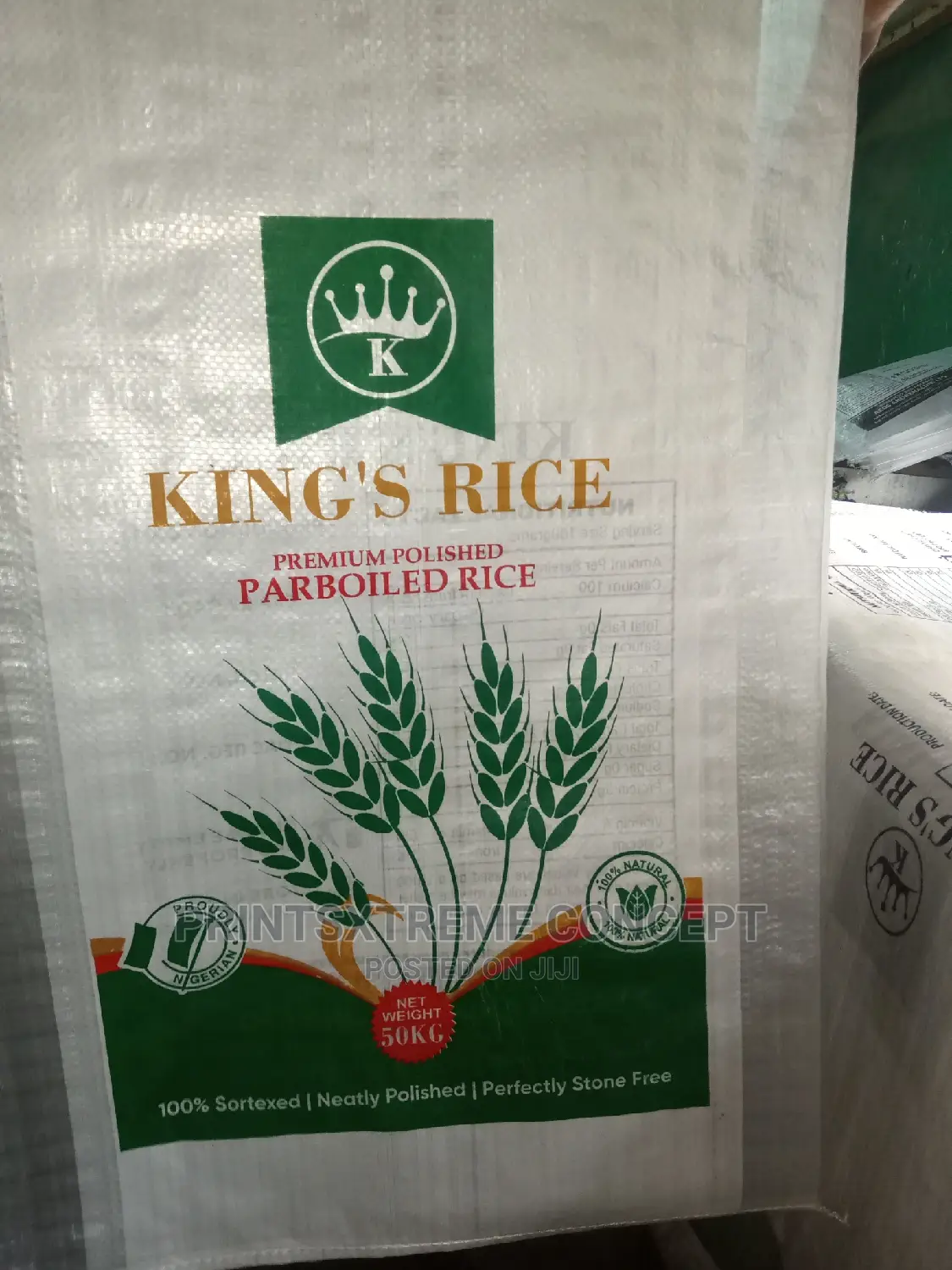 Rice and Garri Sack Printing for Product Packaging