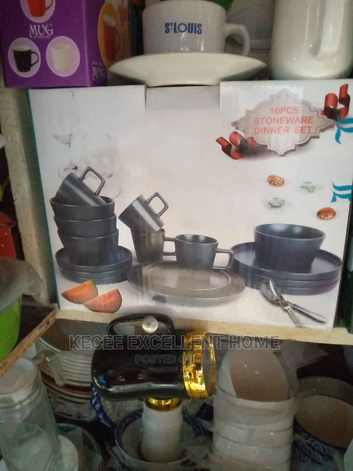 16 PCS Stone Ware Dinner Set
