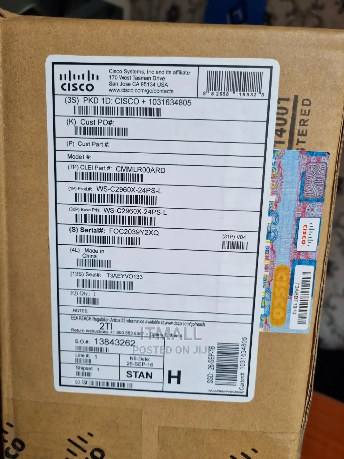 Cisco 2960x-24ps-L