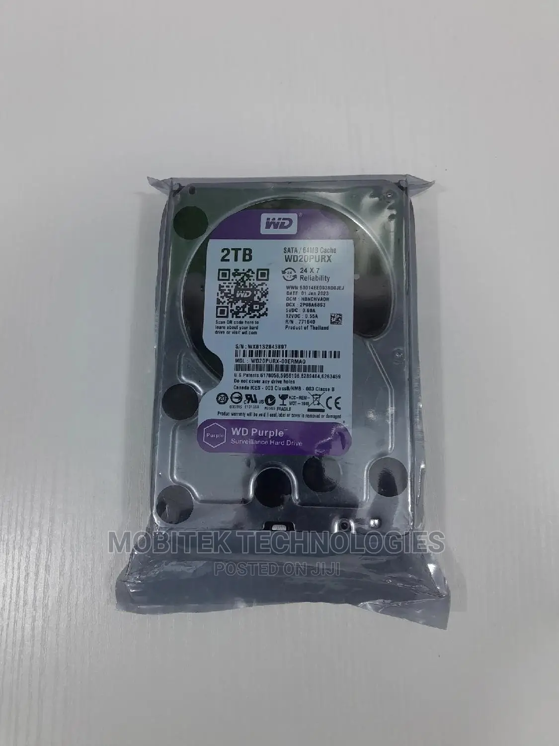 2tb Wd Surveillance Sata 3.5" Desktop Internal Hard Drive