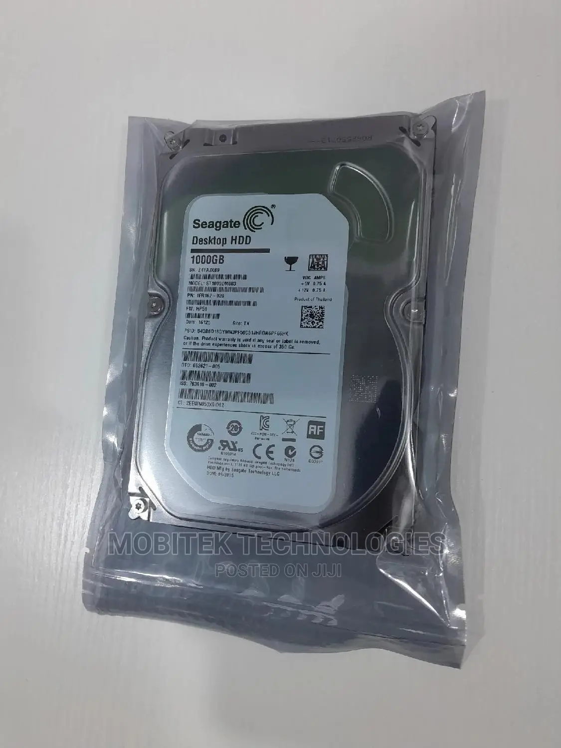 1tb Seagate Sata 3.5" Desktop Internal Hard Drive