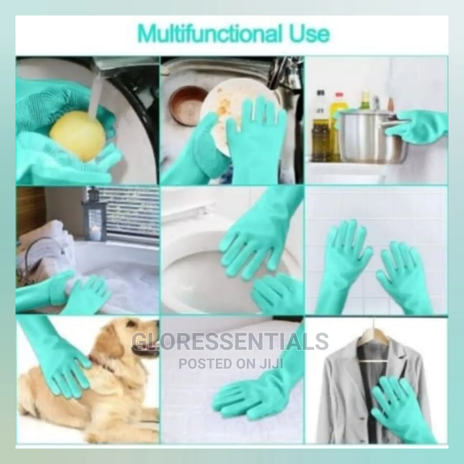 Reusable Dishwashing Gloves With Wash Scrubber