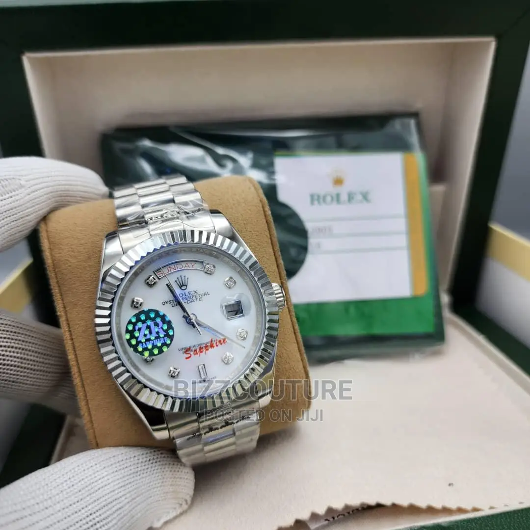 Original Rolex Day-date Silver Chain Available In Store