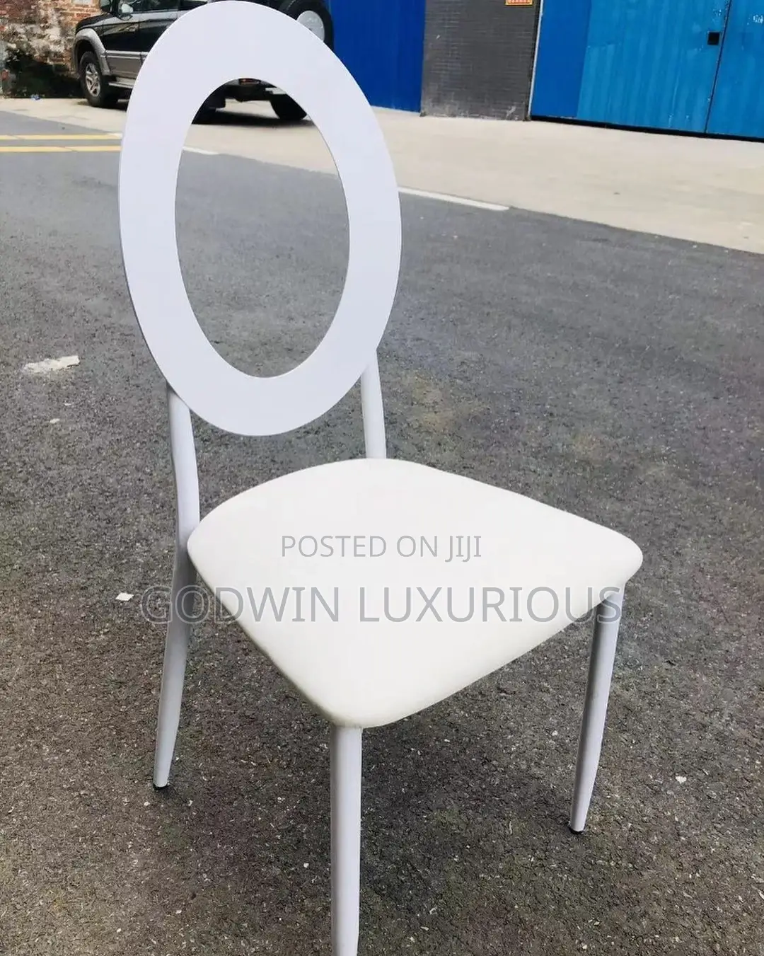 White O Back Chair
