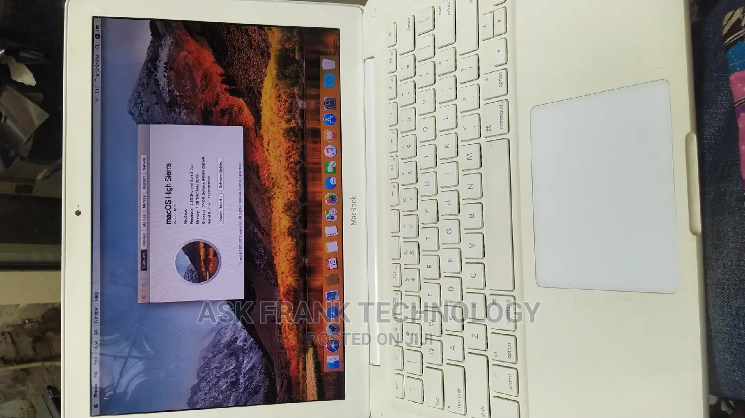 Laptop Apple MacBook 2009 4GB Intel Core 2 Duo HDD 250GB