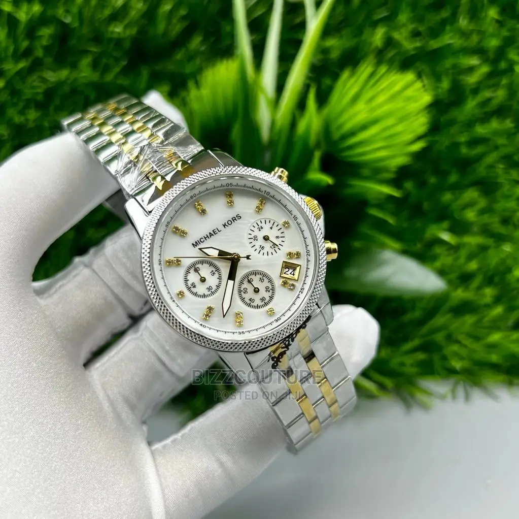 Original MICHAEL KORS Silver Steel Watch Available in Store