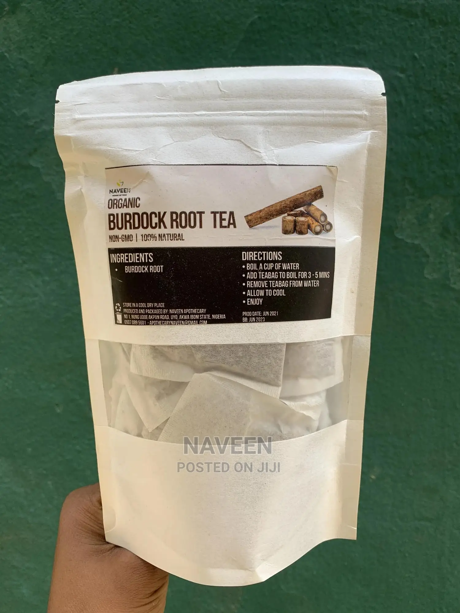 Organic Burdock Root Tea (30 Teabags)