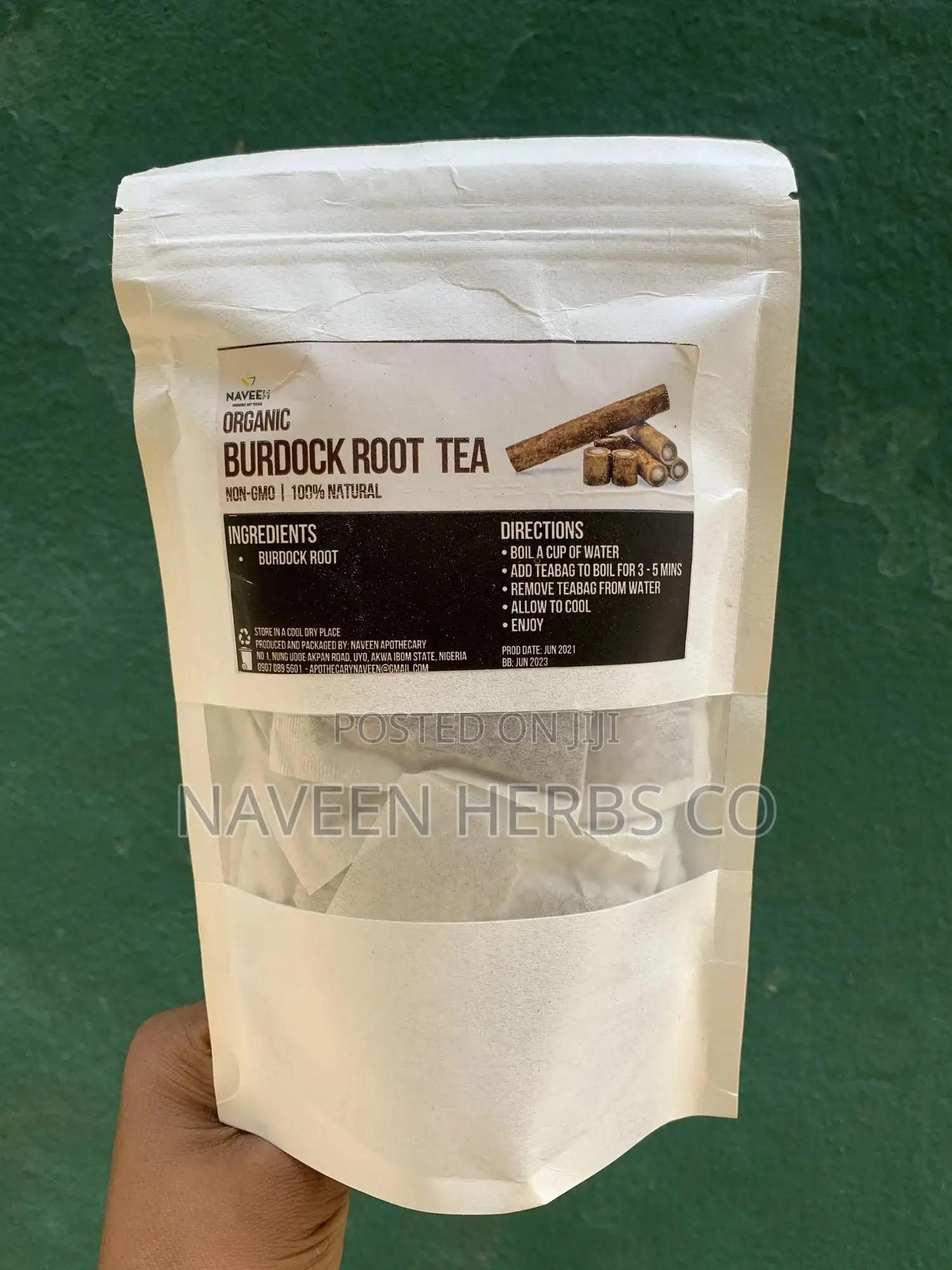 Organic Burdock Root Tea (30 Teabags)