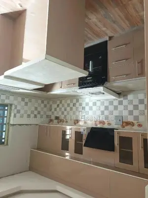 Highgloss Cappuccino Kitchen Cabinet With Recessed Wall Unit