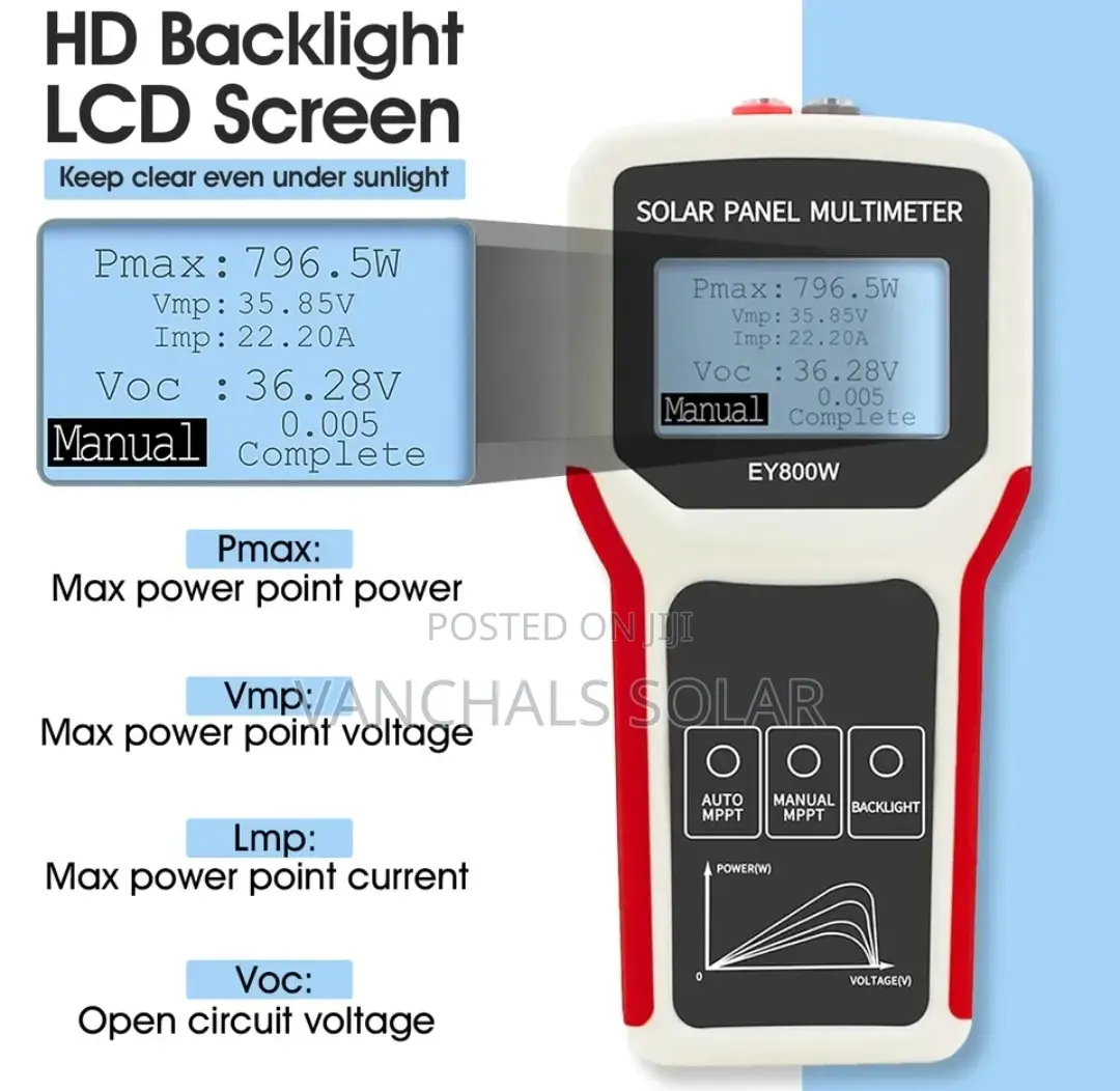 Solar Panel Meter Tester 800w
