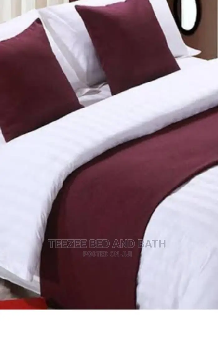 Cotton White Duvet Sets With Bed Throws