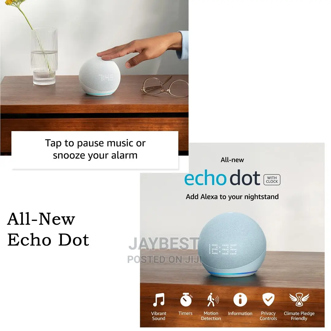 All-New Echo Dot (5th Gen, 2022 Release) With Clock | Smart
