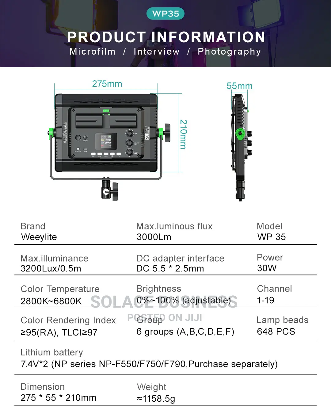 Viltrox Weeylite WP35 RGB LED Light + APP Control