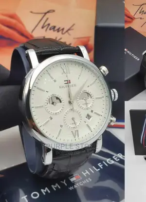 Tommy Hilfiger Leather Chronograph Wristwatch