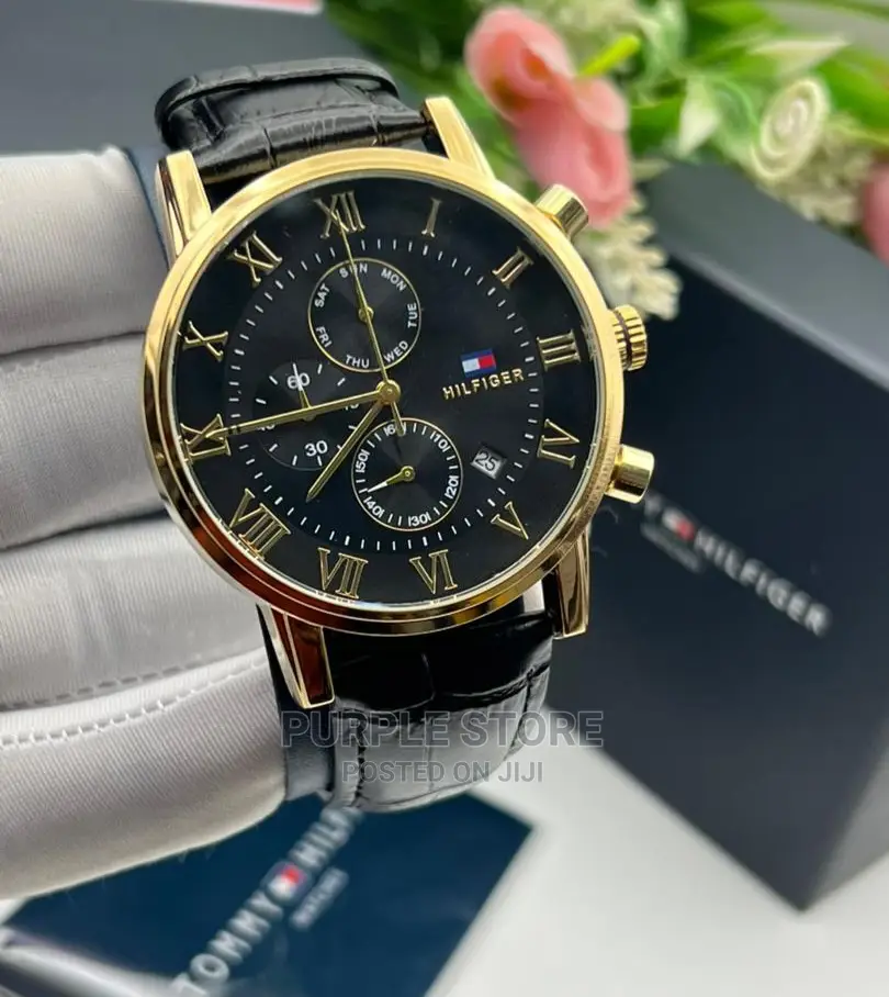 Tommy Hilfiger Leather Chronograph Wristwatch