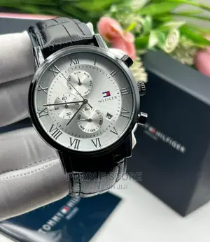 Tommy Hilfiger Leather Chronograph Wristwatch