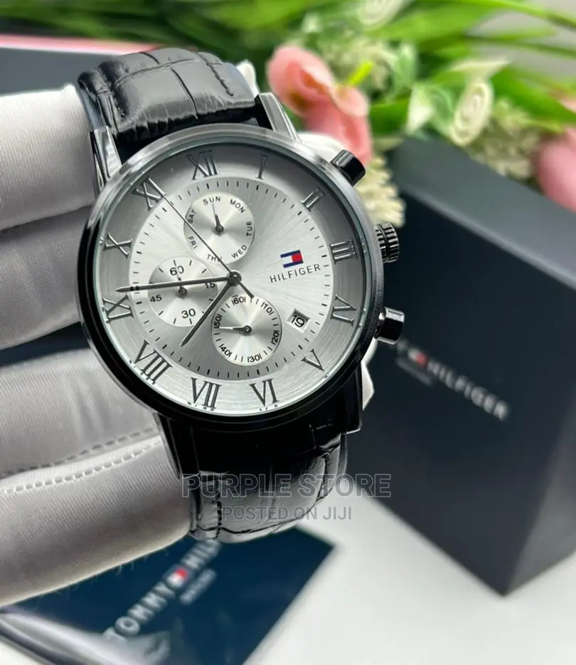 Tommy Hilfiger Leather Chronograph Wristwatch