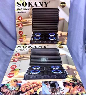 Sokany 4-Burner Gas Stove Cast Iron Burners