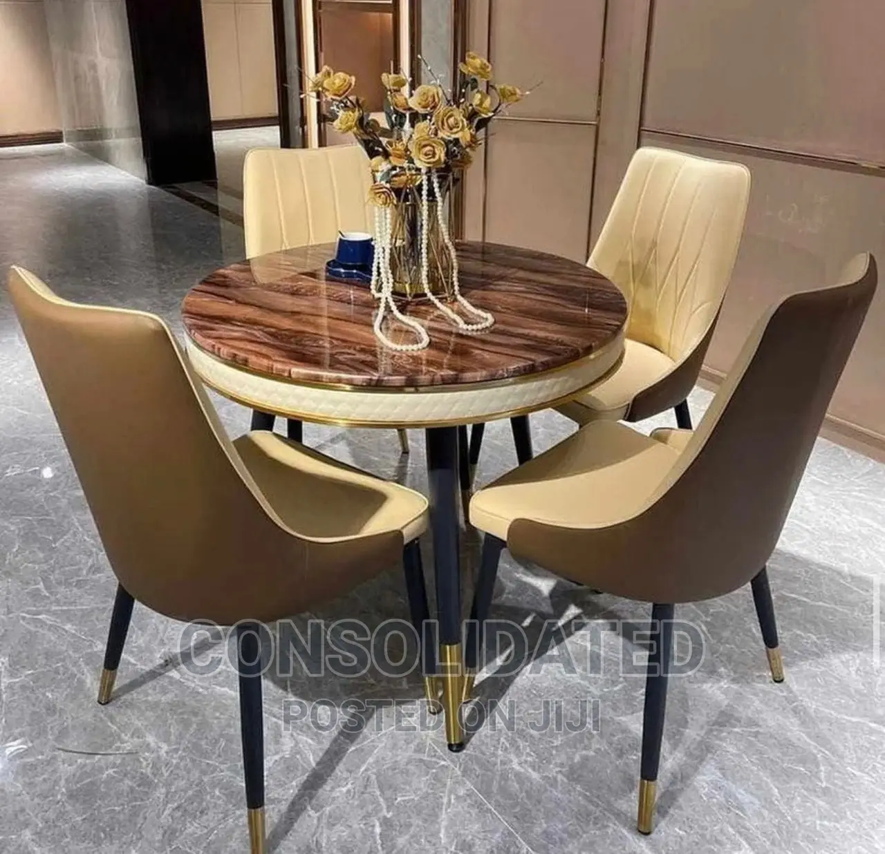 Modern Unique Dining Set by 4