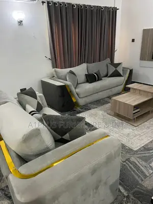 3-3 Light Dark Gray Sofa With Center Table