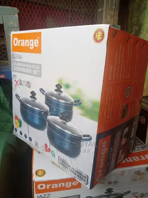 Top Quality Orange Jazz Aluminum Non-Stick Cookware Set