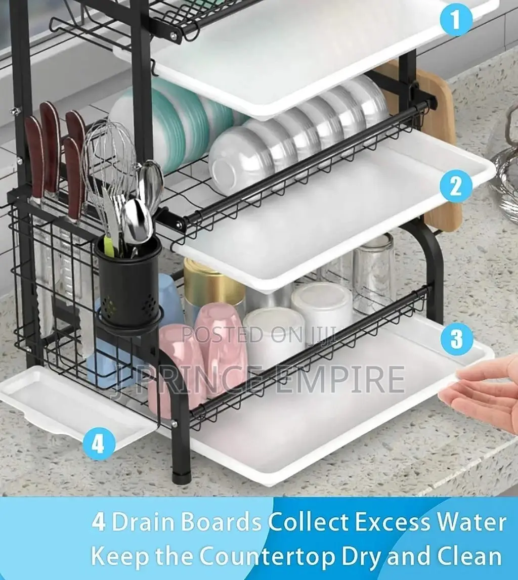 Non Rusty Original 3 Layer Dish Rack- 16inches