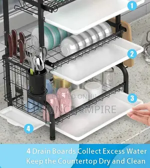 Non Rusty Original 3 Layer Dish Rack- 16inches