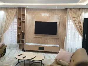 Tv Wall Cladding With Side Decor Box Console With Marble Top