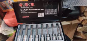 Force 8pc 1/2" Hex Socket Bit Set