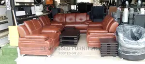 Seven Seater Leather Sofa